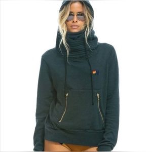 Aviator Nation Ninja Hoodie Grey Size Small Unisex